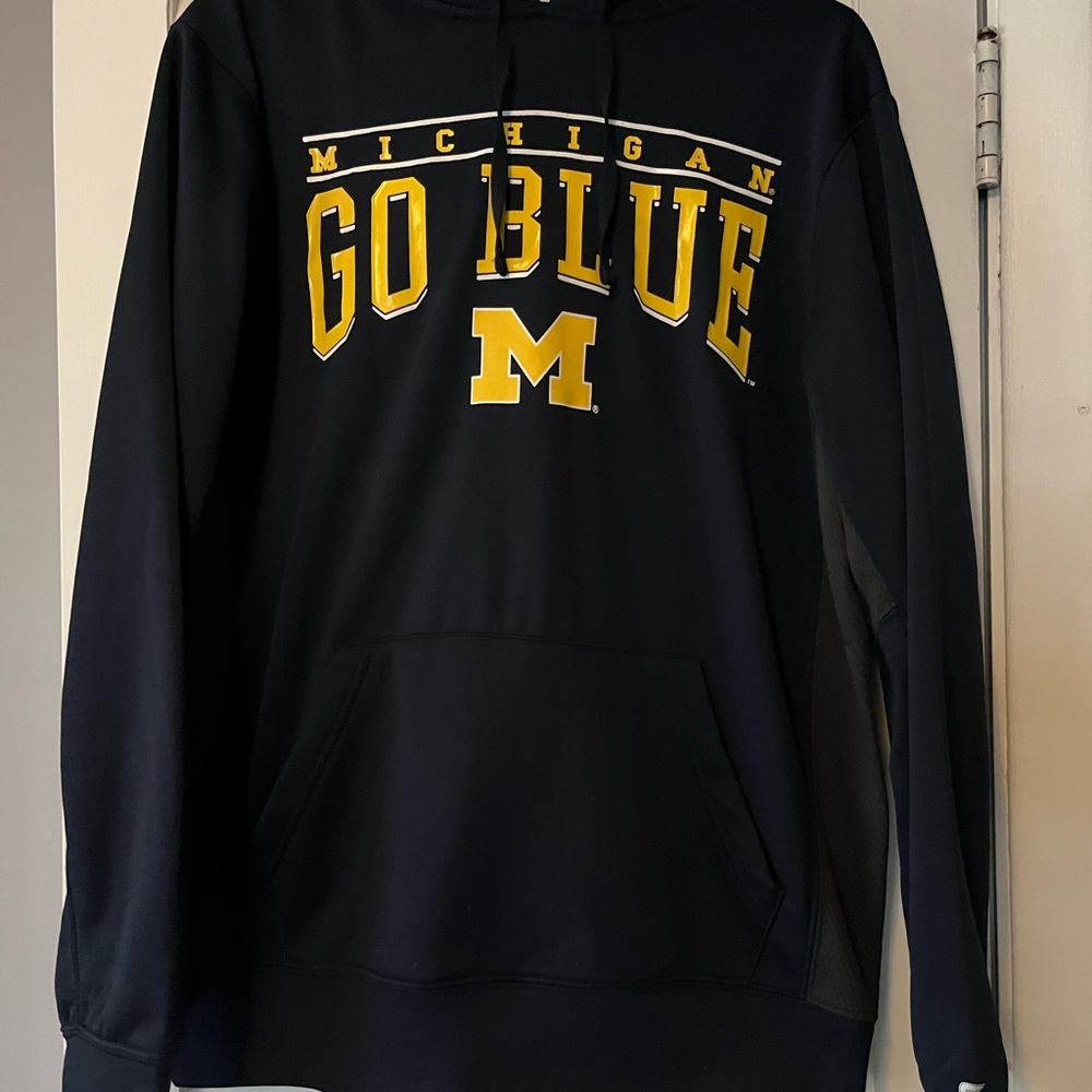 Colosseum Michigan Go Blue Hoodie - Navy and Yellow